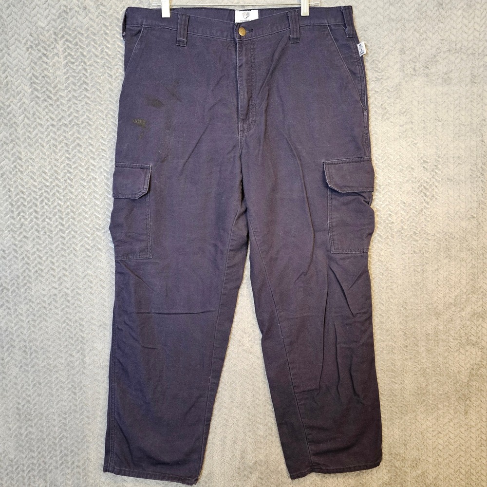 Tyndale Mens FR Flame Resistant Cargo Work Pants‎ Navy Blue 38x32 NFPA 2112 USA